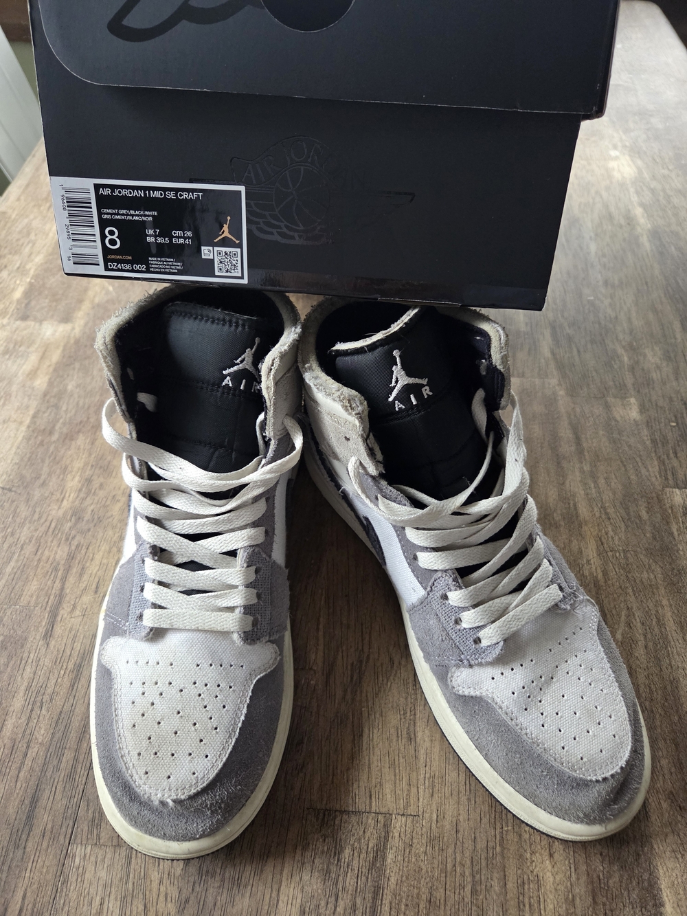Jordan 1 Mid SE Craft - Gray/White Men’s Sneakers